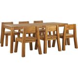Beliani LIVORNO  - Tuinset voor 6 stoelen - Lichte houtkleur - Acaciahout