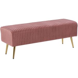 Beliani PATERSON - Hocker - Roze - Fluweel