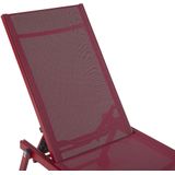 Beliani PORTOFINO  - Strandstoel - Rood - Aluminium