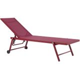 Beliani PORTOFINO  - Strandstoel - Rood - Aluminium