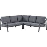 Beliani VIZZINI - Loungeset voor 5 - Grijs - Aluminium