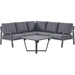 Beliani VIZZINI - Loungeset voor 5 - Grijs - Aluminium