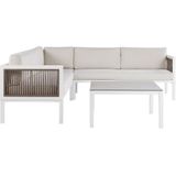 Beliani BORELLO - Loungeset voor 4 - Wit - Aluminium