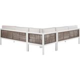 Beliani BORELLO - Loungeset-Wit-Aluminium