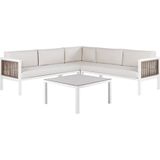 Beliani BORELLO - Loungeset-Wit-Aluminium