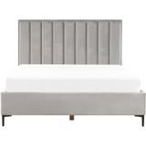 SEZANNE - Bed met opbergruimte - Lichtgrijs - 180 x 200 cm - Fluweel