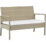 Beliani MARSALA - Loungeset voor 4 - Beige - PE rotan