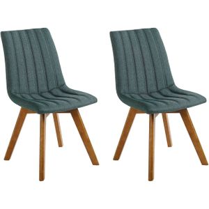 CALGARY - Eetkamerstoel - Groen - Polyester