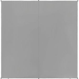 Schaduwdoek vierkant 3x3 m grijs stof met ringen UV-bestendig Lukka