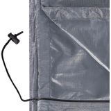Regenhoes hangstoel zwart PVC polyester 200 x 120 cm beschermende regenhoes voor tuinmeubilair