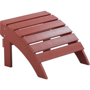 Voetenbank voor adirondack tuinstoel rood synthetisch hout muskoka stijl balkon tuin terras tuinmeubels