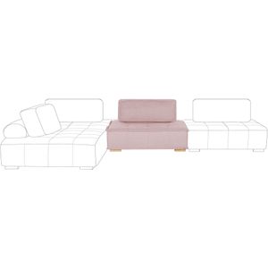 Modulaire Sofa Roze Polyester / Rubberwood Fauteuil Module voor Woonkamer Minimalistische Elegant