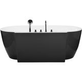 Vrijstaand bad zwart sanitair acryl ovaal 170 x 80 cm modern design