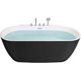 Vrijstaand bad zwart sanitair acryl ovaal 170 x 80 cm modern design