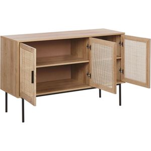 Beliani PASCO - Sideboard-Lichte houtkleur-Vezelplaat