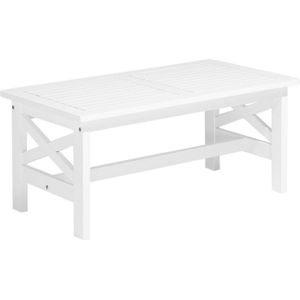 Beliani BALTIC - Tuintafel - Wit - Acaciahout