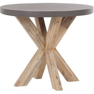 Beliani OLBIA  - Tuintafel Rond - Grijs - 90 x 90 cm - Vezelcement