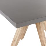Tuinset acaciahout vezelcement vierkante tafel 4 krukken modern design
