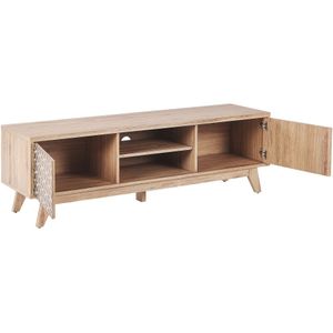 PRESCOT - TV-meubel - Lichte houtkleur - MDF