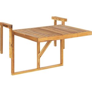 Beliani UDINE - Inklapbare tafel-Lichte houtkleur-Acaciahout
