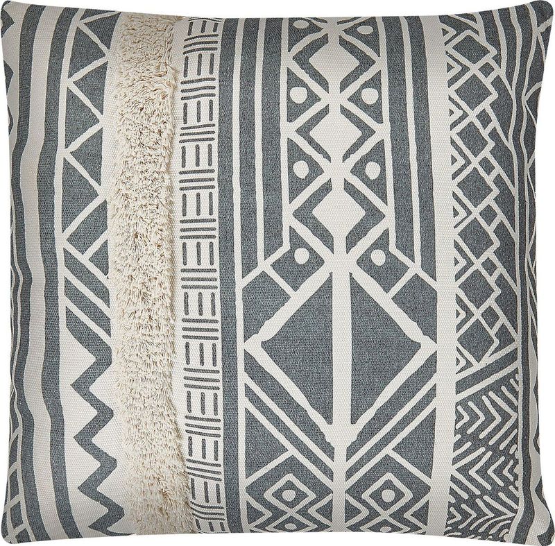 LAURUS - Sierkussen set van 2 - Grijs - 45 x 45 cm - Polyester