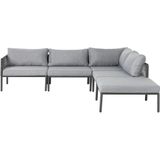 Beliani FORANO - Loungeset voor 6 - Grijs - Aluminium