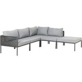 Beliani FORANO - Loungeset voor 6 - Grijs - Aluminium