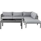 Beliani FORANO - Loungeset voor 6 - Grijs - Aluminium