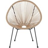 Beliani ACAPULCO - Tuinstoel set van 2 - Beige - PE rotan