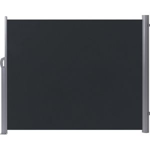 Uitschuifbaar windscherm aluminium frame grafietgrijze stof 160 x 300 cm Dorio