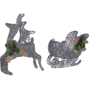 Beliani ENODAK - Kerstdecoratie - Zilver - IJzer