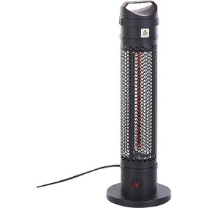 Toren Elektrische Terrasverwarmer Zwart 1000 W Infrarood Verwarming Lamp Vrijstaand Infrarood Tuin Buiten