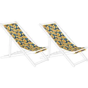 Set van 2 vervangingshoezen voor ligstoel ANZIO/AVELLINO 113 x 44 cm Multicolor