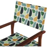 Set van 2 Hoezen Tuinstoelen Vervanging Polyester Multicolour Geometrisch Motief Sling Rugleuning en Zitting