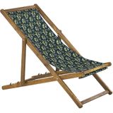 Beliani ANZIO  - Strandstoel set van 2 - Lichthout/Olijven - Polyester
