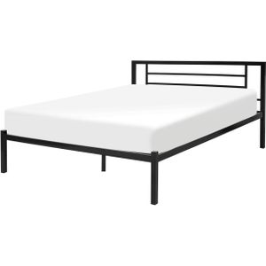 CUSSET - Tweepersoonsbed - Zwart - 140 X 200 cm - Metaal