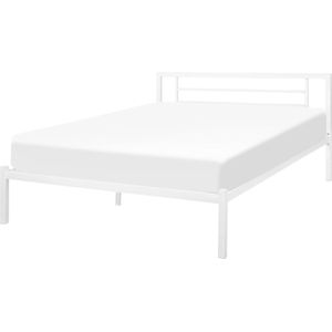 CUSSET - Tweepersoonsbed - Wit - 140 x 200 cm - Metaal