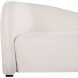 Beliani VELTADA - Moderne 3-zits fluwelen bank in wit | Luxe uitstraling | Multiplex frame | Dik gecapitonneerde zitting