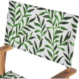 CINE - Tuinstoel set van 2 - Groen/Hout/Blad - Polyester