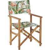 Beliani-CINE -Tuinstoel set van 2-Roze|Lichthout|Flamingo-Polyester