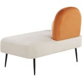 ARCEY - Chaise longue - Wit - Fluweel