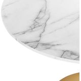 BOCA - Ronde eettafel - Wit/Goud - 90 cm - MDF