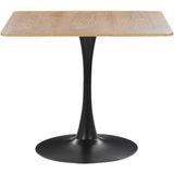 BOCA - Ronde eettafel - Lichte houtkleur/Zwart - 90 cm - MDF