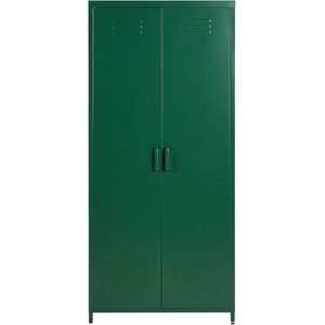 Industriële Home Office Opbergkast 2 Deuren Staal Groen Varna
