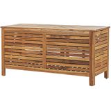 Beliani RIVIERA - Kussenbox - Lichte houtkleur - 130 cm - Acaciahout