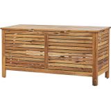Beliani RIVIERA - Kussenbox - Lichte houtkleur - 130 cm - Acaciahout