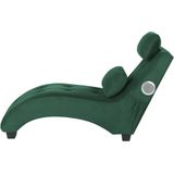 SIMORRE - Chaise Longue - Groen - Universeel - Fluweel