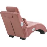 SIMORRE - Chaise Longue - Roze - Universeel - Fluweel