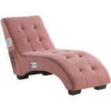 SIMORRE - Chaise Longue - Roze - Universeel - Fluweel