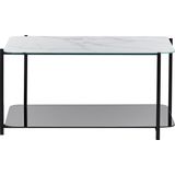 GLOSTER - Salontafel - Zwart - Veiligheidsglas